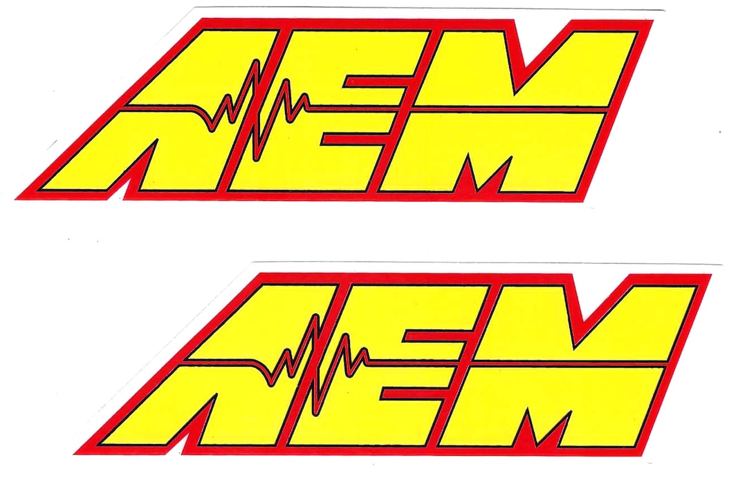 AEM Electronics Racing Decals Stickers Set of 2 Etsy