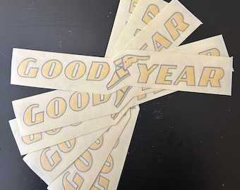 Goodyear Racing Decal Stickers Set of 6 Vintage