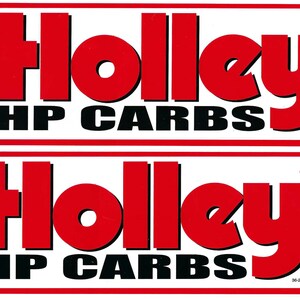 Holley HP Carbs Racing Decal Stickers Vintage Set of 2