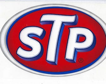STP Racing Decal Sticker 4 Inches long by 2.25 Inches High Vintage