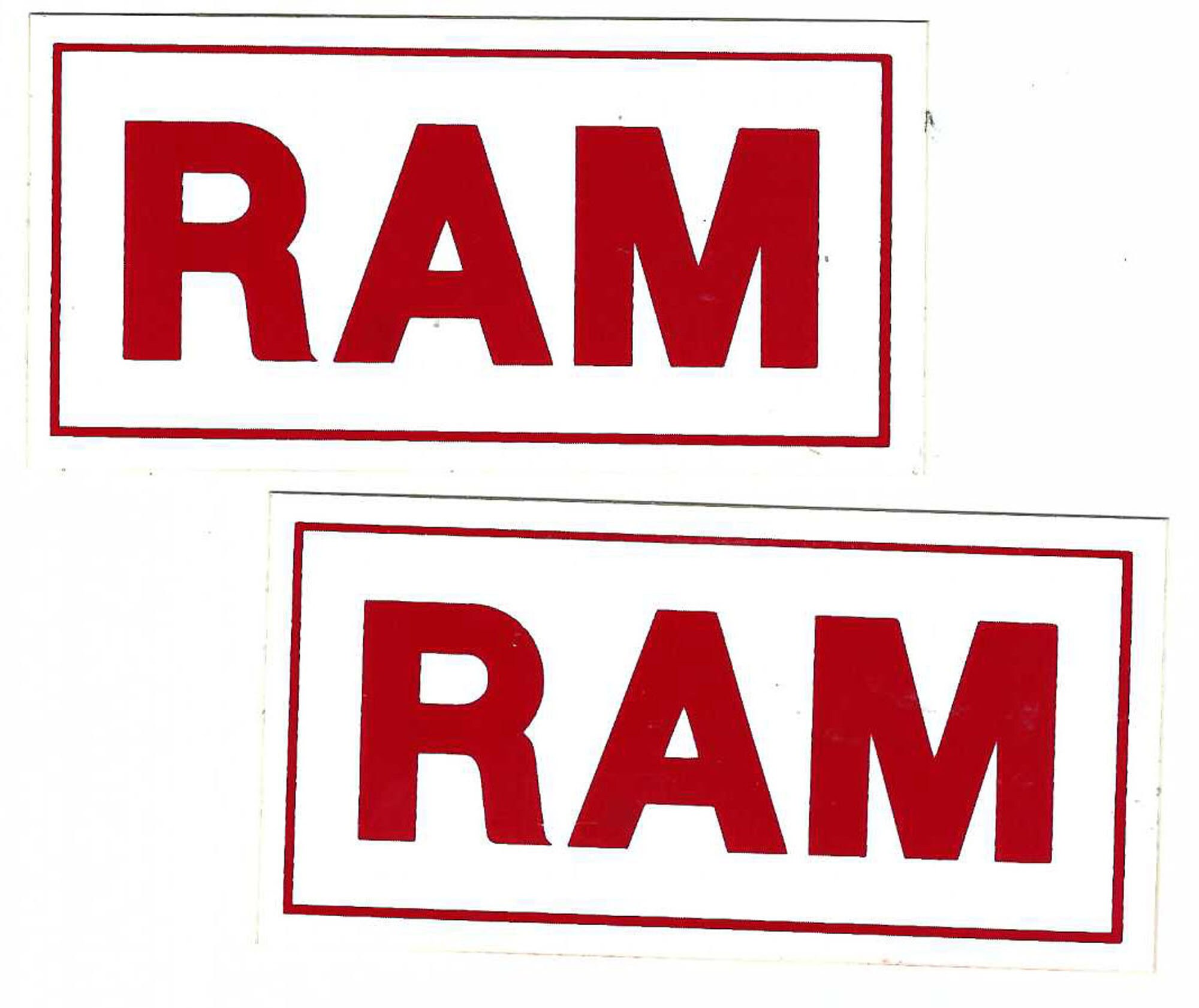 Ram Clutch Racing Decal Sticker 4 Inches Long Size Vintage Set Etsy
