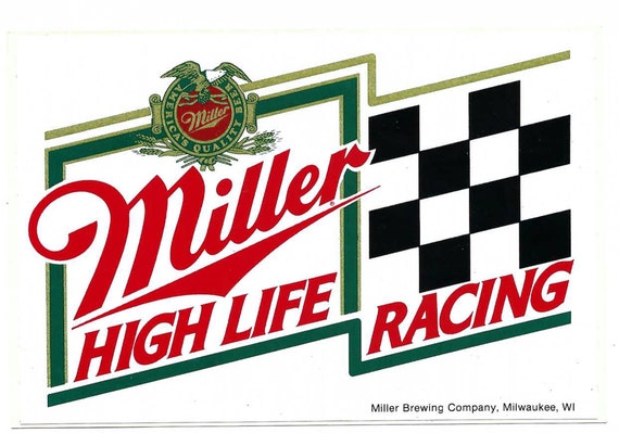 Miller High Life Logo Car Bumper Sticker Decal 5'' or 6'' 3'' 