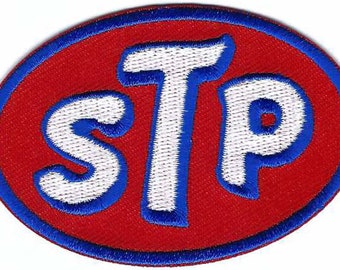 STP Racing Patch 3 Inches Long Size Vintage Iron On