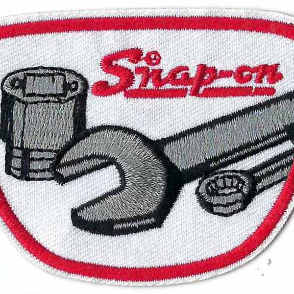 Snap On Tools Racing Patch 3 Inches long Embroidered Vintage Iron On