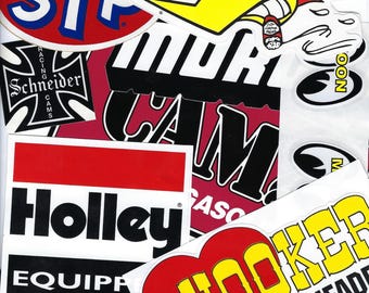 11+ Racing Decal Sticker Grab Bag Vintage Style