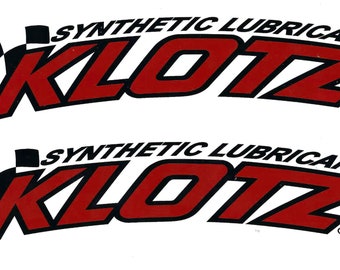 Klotz Racing Decals Stickers  9 Inches Long Size Sold In Pairs