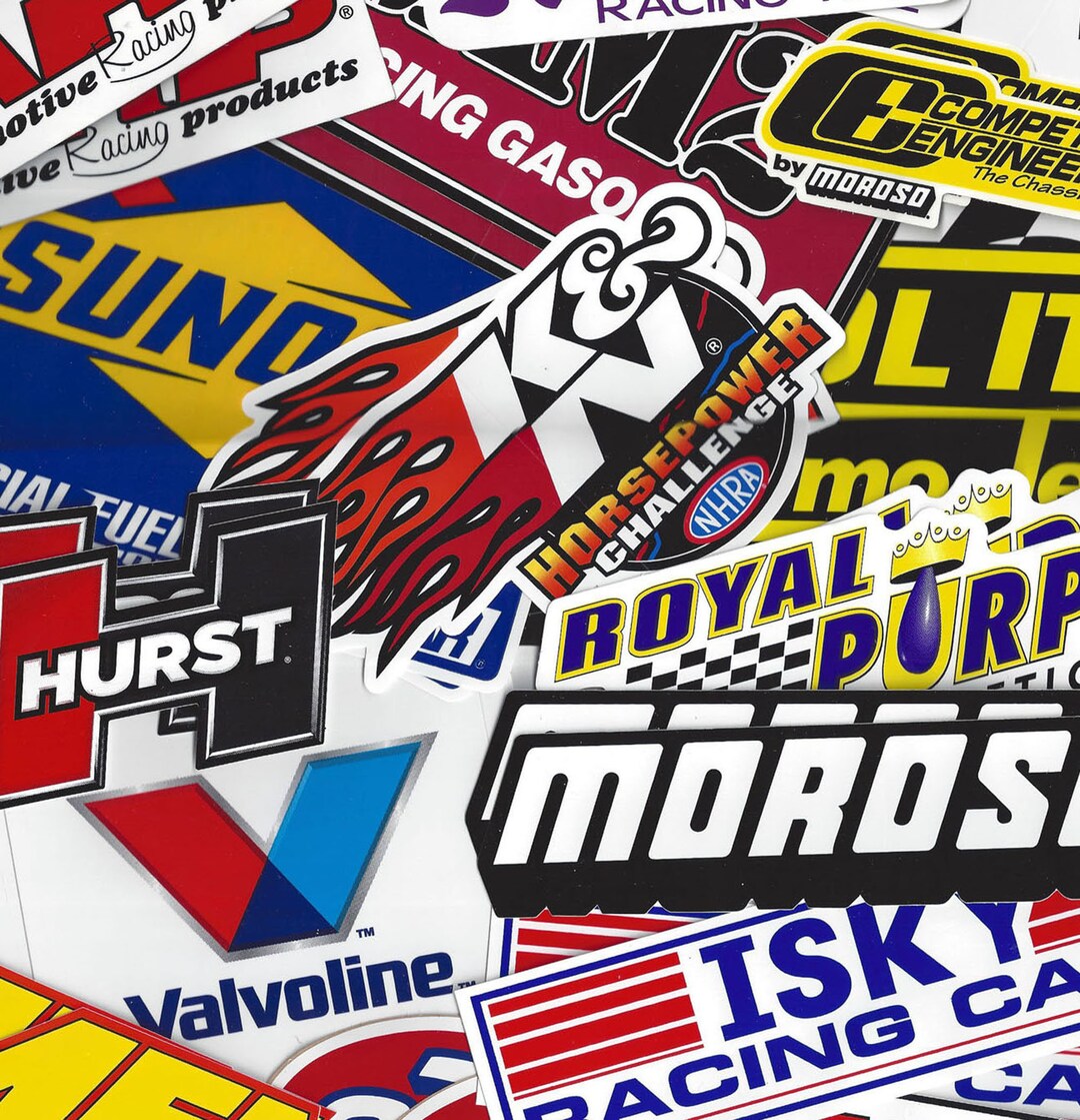 Racing Decal Sticker 26 Piece Assortment Pack in Pairs by Crash Daddy ...
