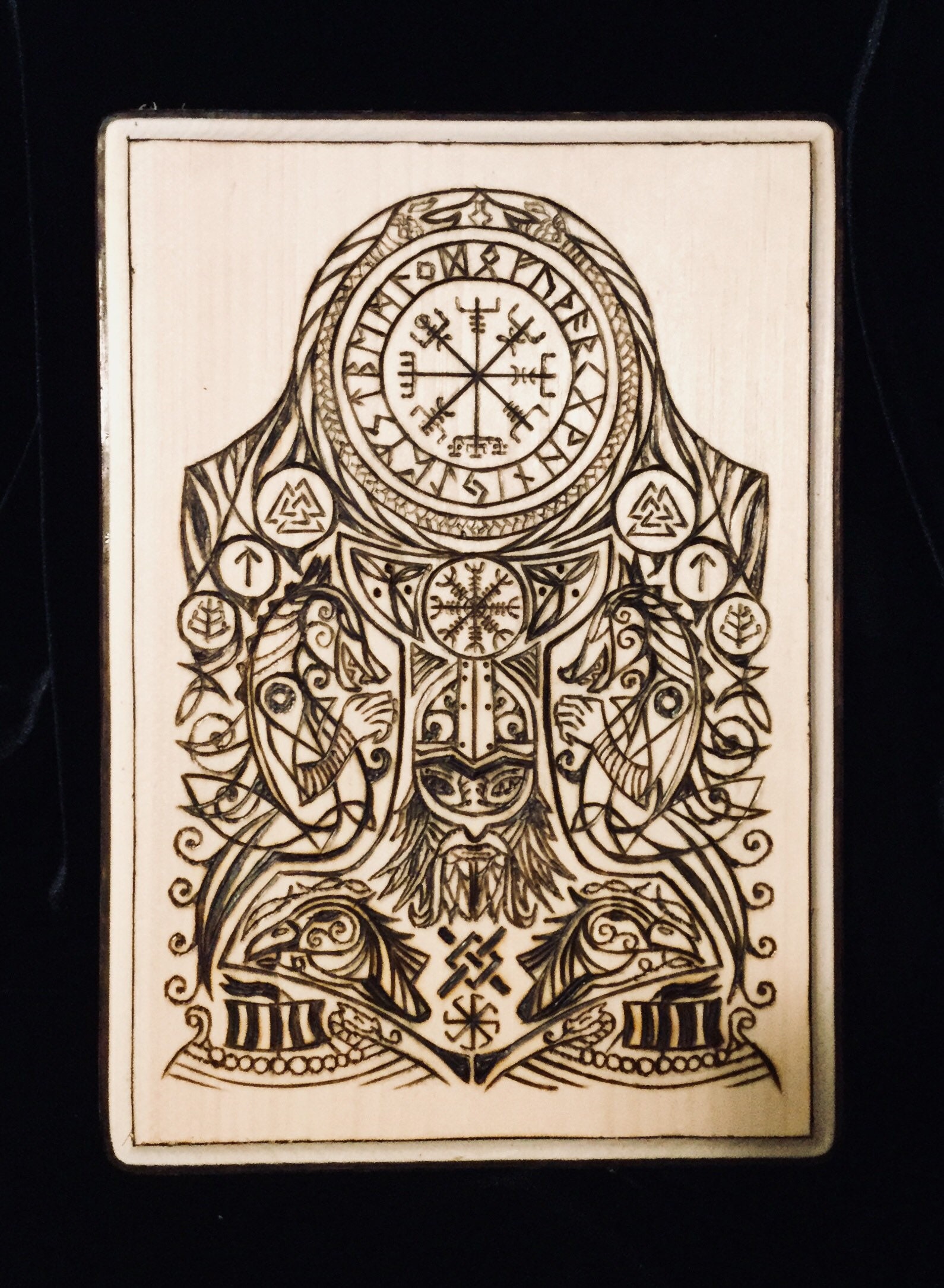 Odin Wotan Allfather Wolfe Raben Etsy