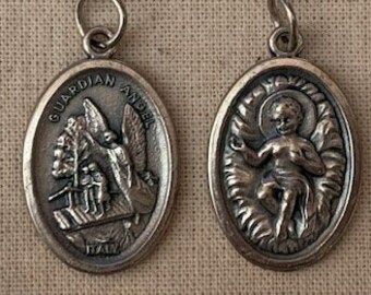 Schutzengel Italien und Jesuskind Medaille/Charm