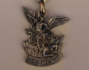 Saint Michael Archangel Keychain