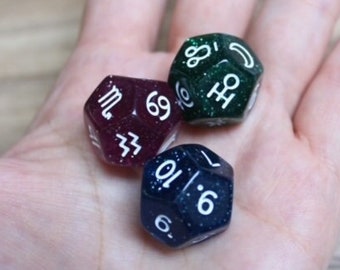 Astrology Divination Dice - Set of 3
