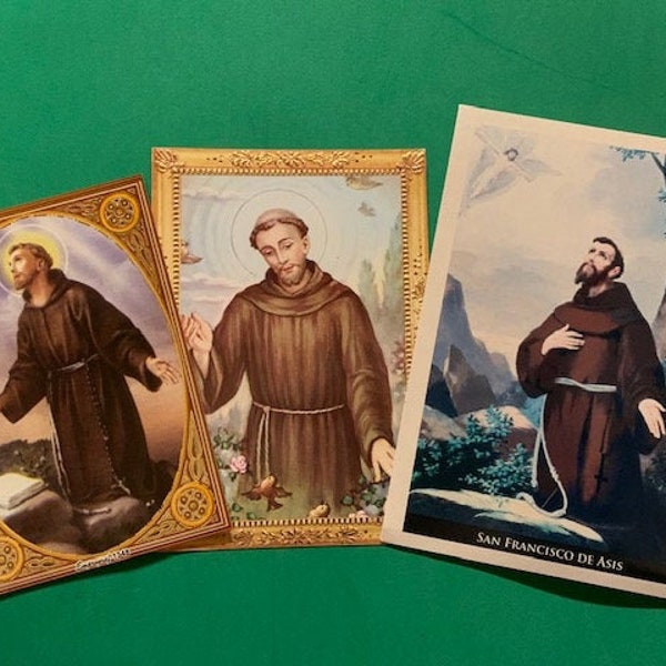 Saint Francis of Assisi Holy Card *Saint Francis of Assisi* San Francisco de Asis * Patron of Ecologists * Animal Lover * Nature lover