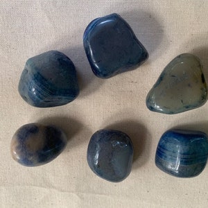 Blue Agate Stone Blue Agate Quartz Piedra Agata Azul Cuarzo Azul Chakra Reiki image 3