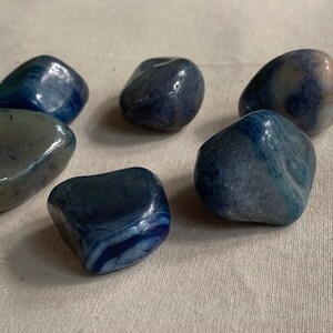 Blue Agate Stone Blue Agate Quartz Piedra Agata Azul Cuarzo Azul Chakra Reiki image 5