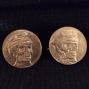 NCL13 Elegant Vintage Coin Nickel tone Cuff links