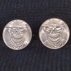 NCL2 Elegant Vintage Coin Nickel tone Cuff links