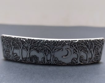 HB6 Serene Forest Barrette 3 1/2"  Wiccan Inspired Hair Jewelry