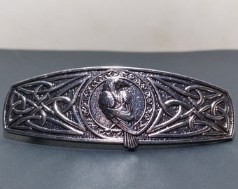 HB3 Raven Barrette 3 1/2"  Viking Inspired Celtic Hair Jewelry