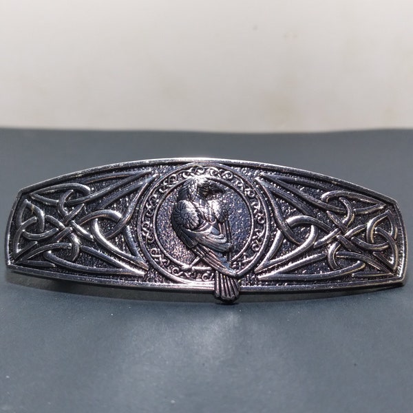 HB3 Raven Barrette 3 1/2"  Viking Inspired Celtic Hair Jewelry