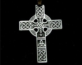 Celtic Cross Necklace Pewter PDP402