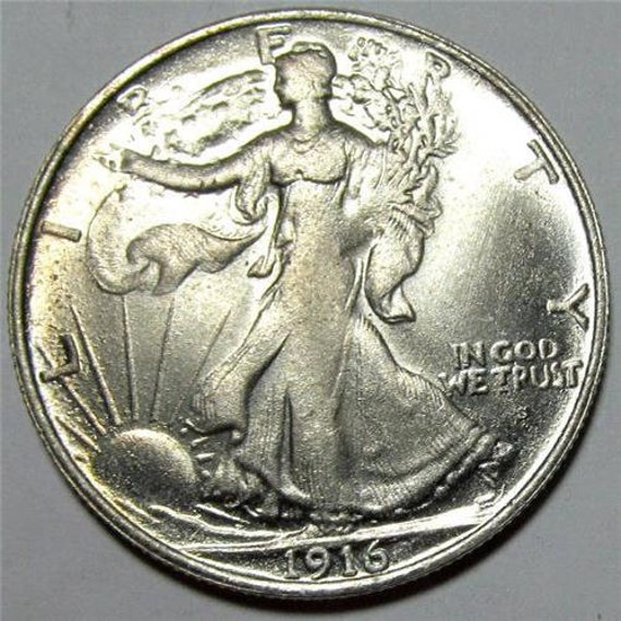 Trick 1916/1917 Two Face Walking Liberty Half Dollar Novelty