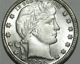 Trick 1896/1897 Two Face Barber Quarter Novelty Coin TFC 12