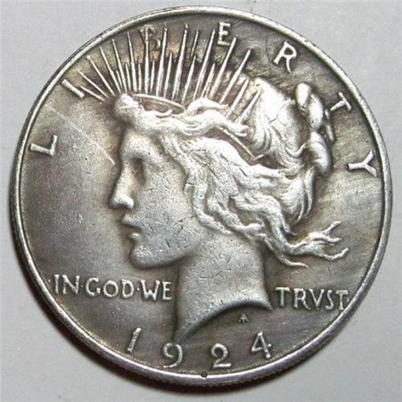 Trick 1924/1934 Two Face Peace Dollar Toned Novelty Coin TFC 6