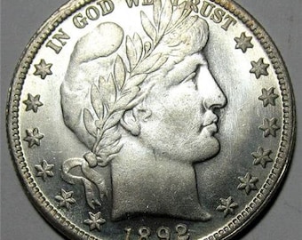 Trick 1892/1893 Two Face Barber Half Dollar  Novelty Coin TFC 9