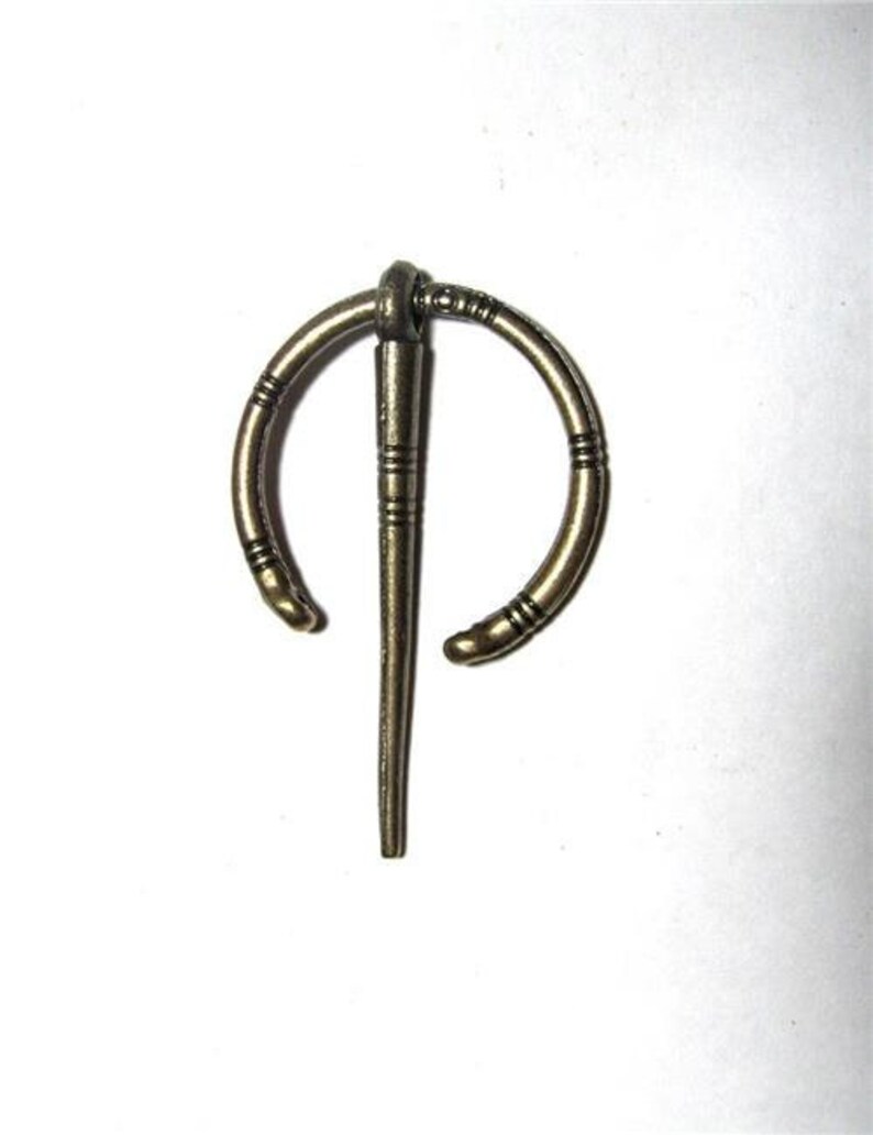 thumbnail image 2 of Cloak Pin Penannular Brooch Medieval Cloak Pin 2 of 14