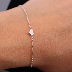 Silver bracelet, silver bracelet, friendship bracelet, mini jewelry, silver jewelry, heart bracelet, thin bracelet, bridesmaids