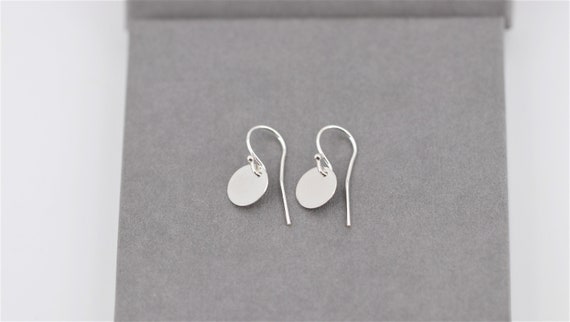 Plättchen Ohrringe, Sterlingsilber Ohrringe, Plättchen Schmuck, Sterling Silver, Trend, Tiny, minimalistisch, Blättchen