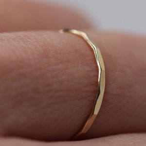 goldfilled Hammered ring, ring, stacking ring, 14K goldfilled stacking ring, band ring, mini gold ring, engagement ring