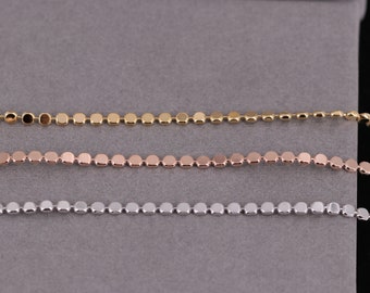 Rosègold Bracelet, rosè Armband, Freunschaftsarmband, Plättchen Armkettchen, Brautjungfer, Freundschaftsgeschenk