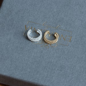 Ear Cuff Gold, Earcuff Silber, Sterlingsilber Manschette, gold Cuff, Cuff No Piercing, Fake Piercing, Ear Cuff Non Pierced Ear Cuffs
