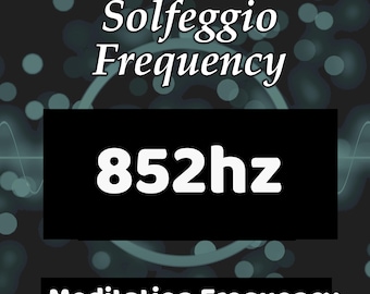 Solfeggio Frequency 852hz CD, Meditation Music Physical Media Spiritual Awareness Clarity Audio