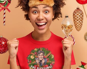 Christmas Vacation Uncle Lewis The Blessing Funny Holiday T-Shirt Unisex Cotton Tee Griswold Family Gift Idea