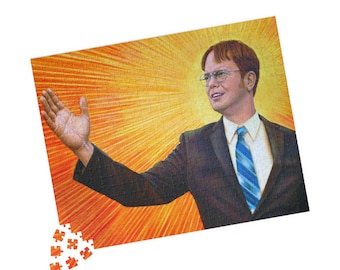 The Office Dwight Schrute Assistant to the Regional Manager Dunder Mifflin Painting Holiday Photo Gift Jigsaw Puzzle (110, 252, 520-piece)