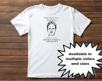 The Office Pervert Flyer T-Shirt Unisex Cotton Tee Dwight Schrute Dunder Mifflin Replica Funny Shirt choose color size free shipping