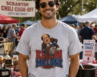 Kevin's Famous Chili 90s Caricature Vintage Style Shirt Dunder Mifflin The Office Fans Gift Tee Free Shipping