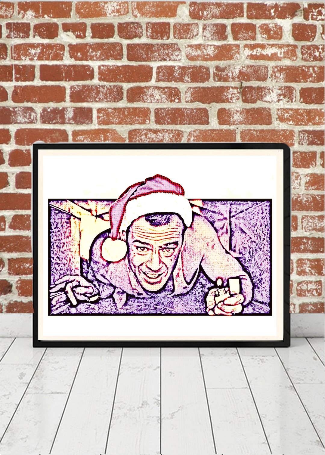 Die Hard Christmas Movie Poster Gift Print John Mcclane Yippee