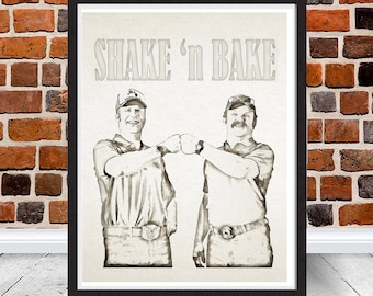 Talladega Nights Print: Ricky Bobby & Cal Naughton Art