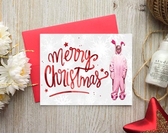 A Christmas Story Holiday Card, Ralphie Bunny Pajamas (Digital Download)