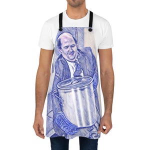 Kevin Malone The Office Famous Chili Funny Print Apron (AOP) Christmas Gift for Dunder Mifflin Fan