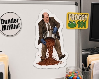 Kevin Malone Chili Magnet | The Office Kevin’s Famous Chili Die Cut Magnet | Fridge or Office Board Magnet | Multiple Sizes