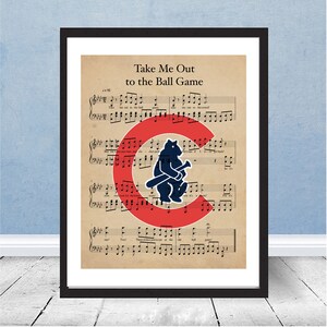 Chicago Cubs Go Cubs Go Sheet Music Vintage Log Baseball Gift - Etsy
