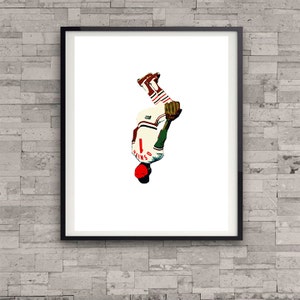 Ozzie Smith backflip The Wizard St Louis Cardinals Baseball Custom Print Gift for Man Cave or Office Saint Louis Busch Stadium Shortstop