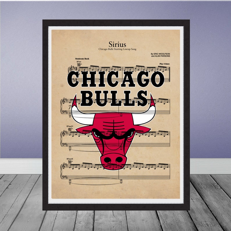 Chicago Bulls Intro Song Sheet Music Sirius Chicago Sports Etsy