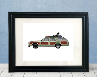 National Lampoon's Family Vacation Family Truckster Ford Wagon Queen Movie Photo Art Gift Station Wagon Car Clark Griswold