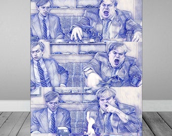 Tommy Boy Brake Pads Scene Art Print, Chris Farley Movie Poster