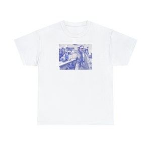 The Office Michael Scott Flashing T-Shirt Funny Scene Unisex Heavy Cotton Tee Dunder Mifflin Christmas Gift White
